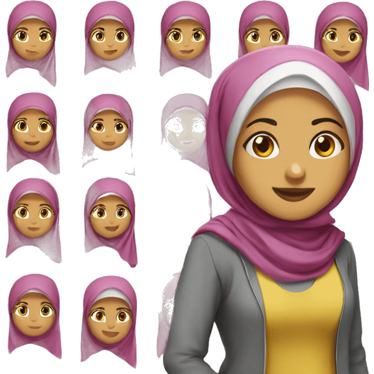 Hijab runner girl emoji