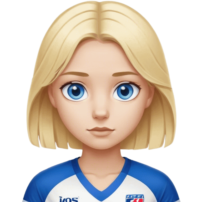 Blonde girl blue eyes AFL emoji