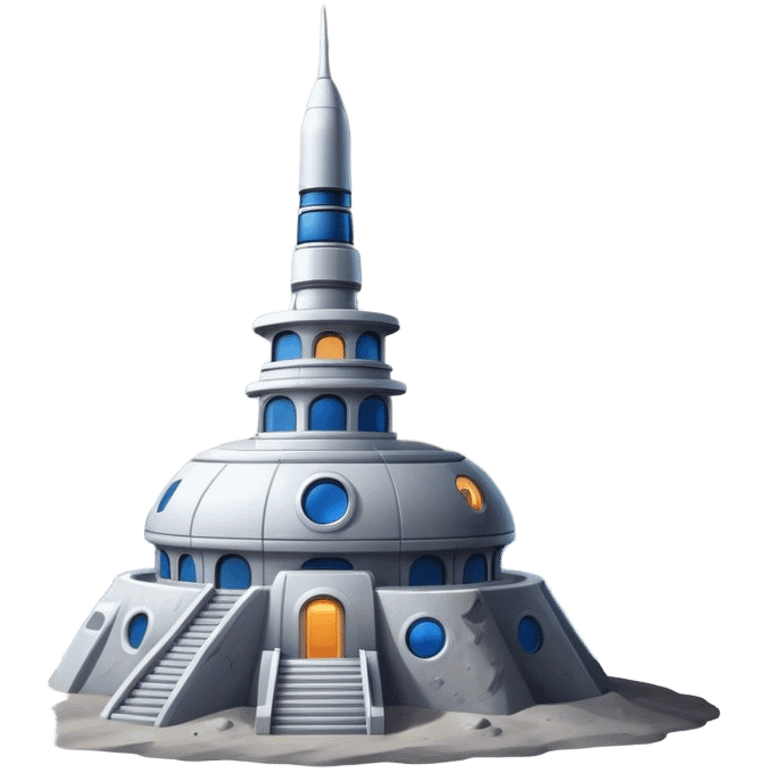 building on the moon emoji