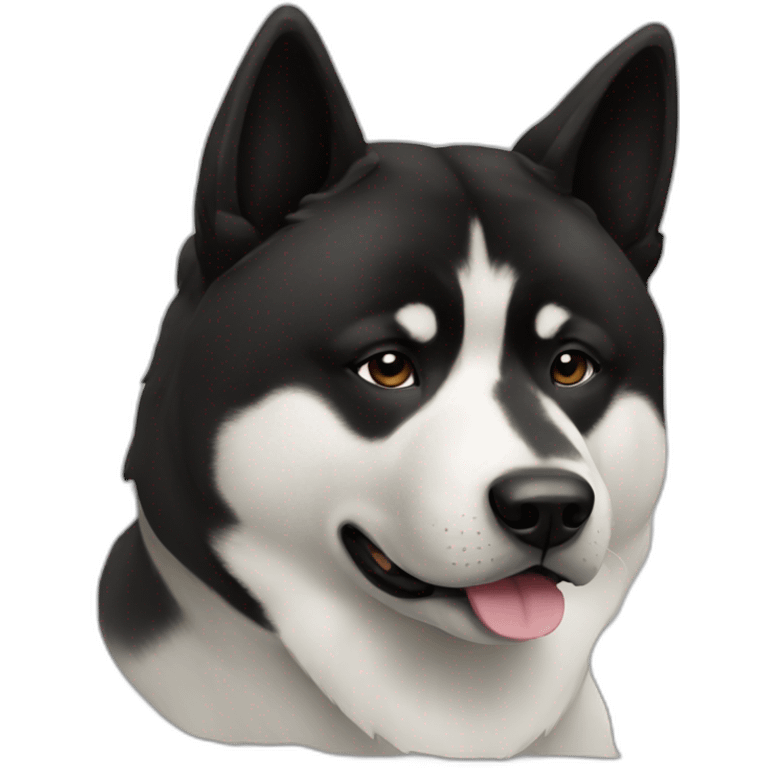 Akita black emoji