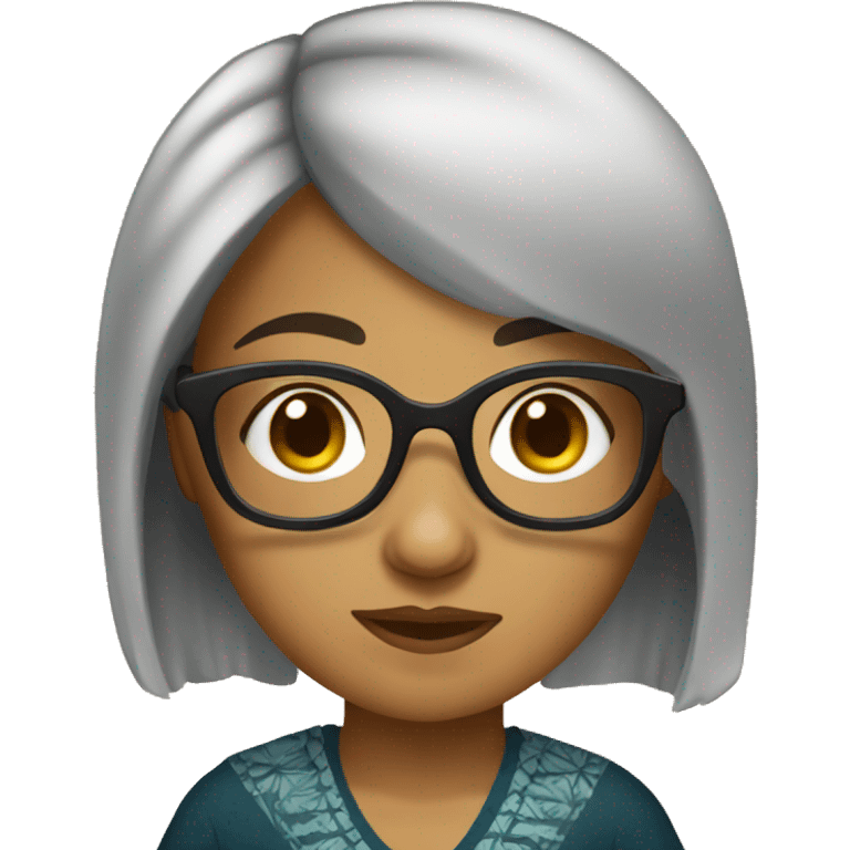 samoan girl with glasses emoji