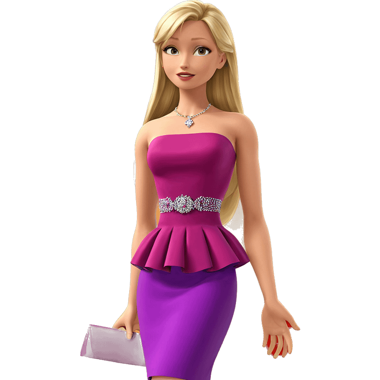 blonde girl in elegant dress emoji