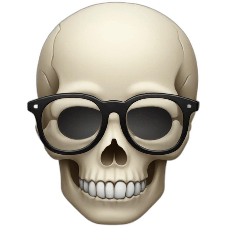 skull with black glasses emoji