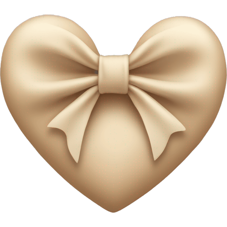 Beige bow heart  emoji