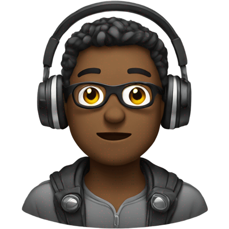 Superhero wearing headphones  emoji