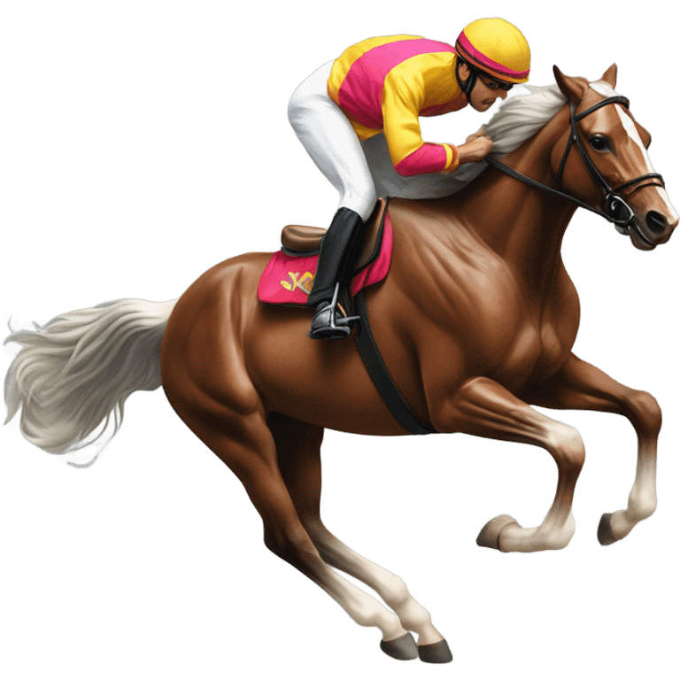 jockey riding a horse emoji