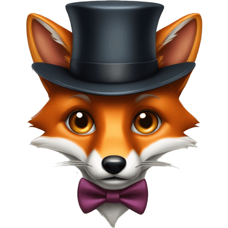 fox with a monocle and a bowler hat emoji