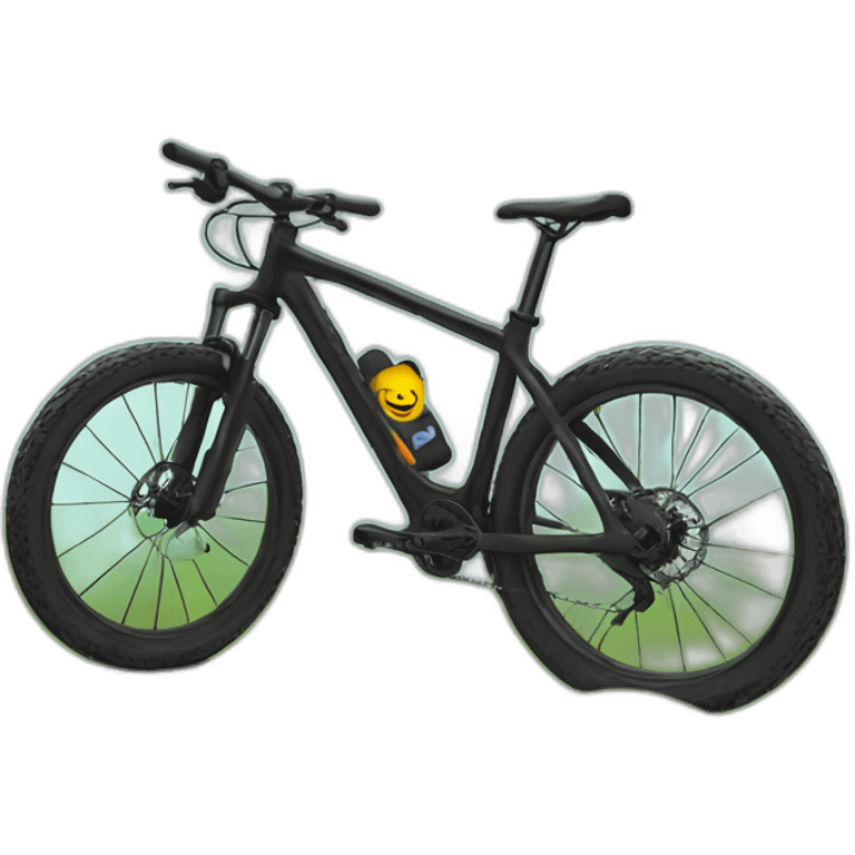 Mtb bike with biker emoji