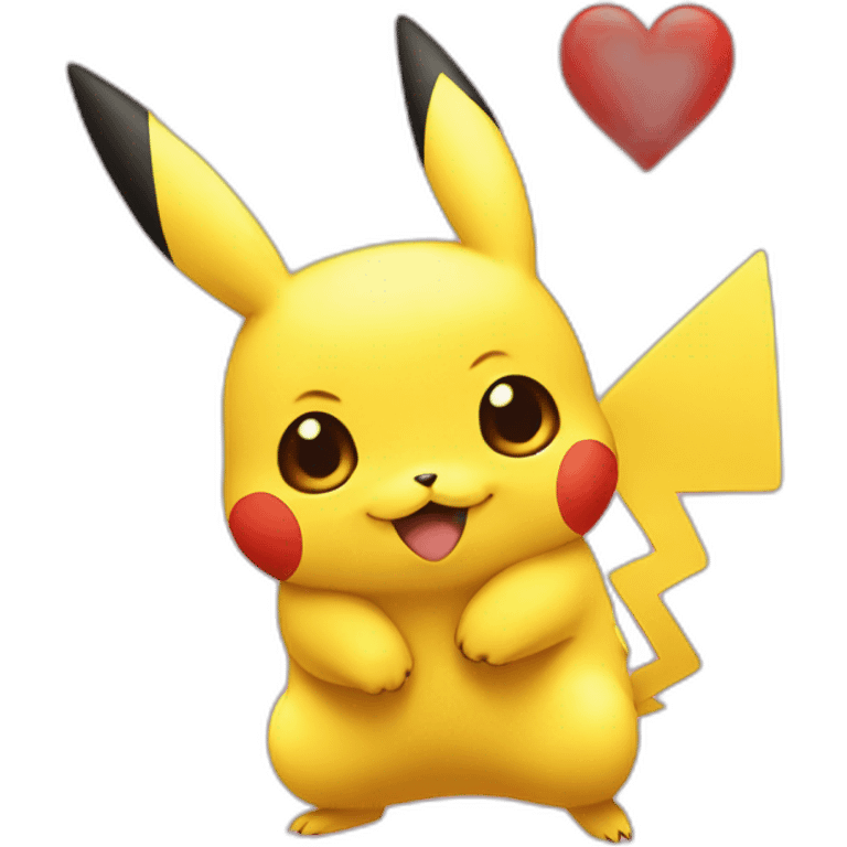 Pikachu heart emoji