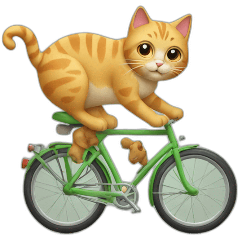 cat riding bike emoji