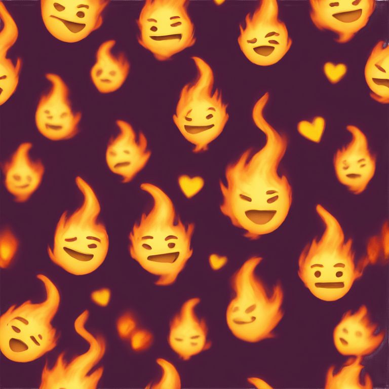 Burning love emoji