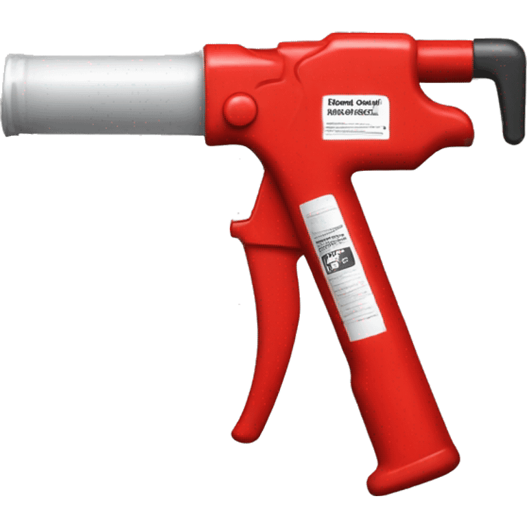 red caulk gun emoji