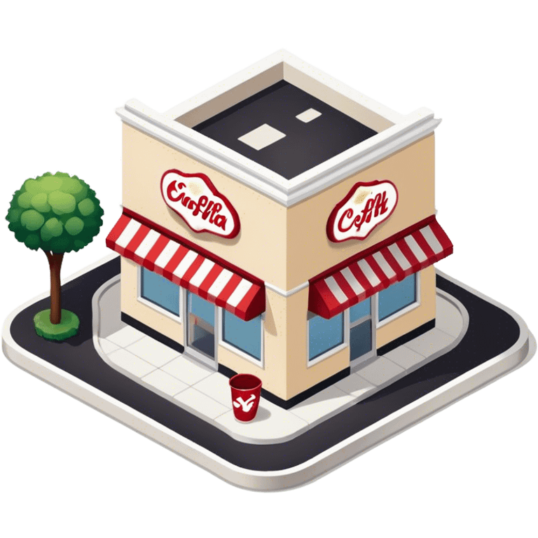 Isometric chick-fil-a  emoji