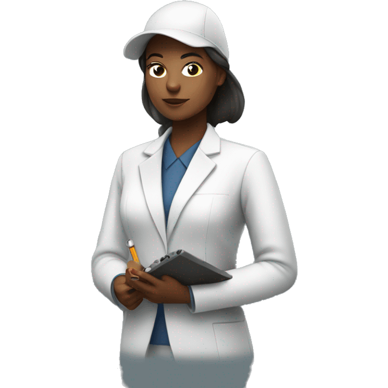 female technologist working hard smoke emoji