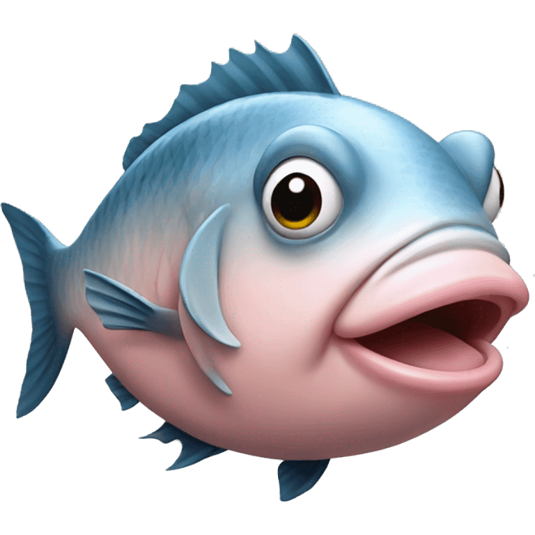 Fish with a pig face emoji