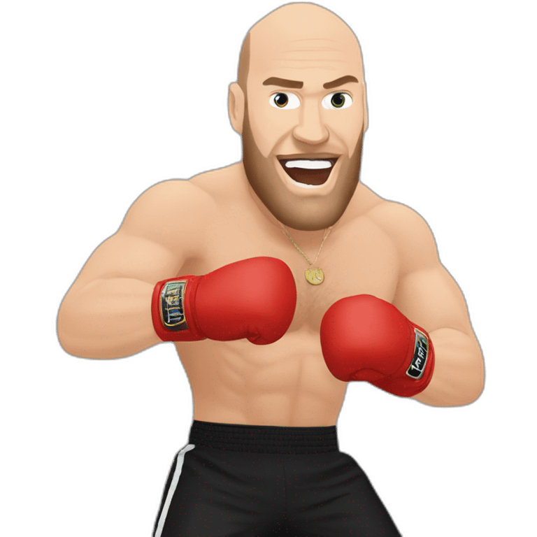 Tyson fury doing gangnam style emoji