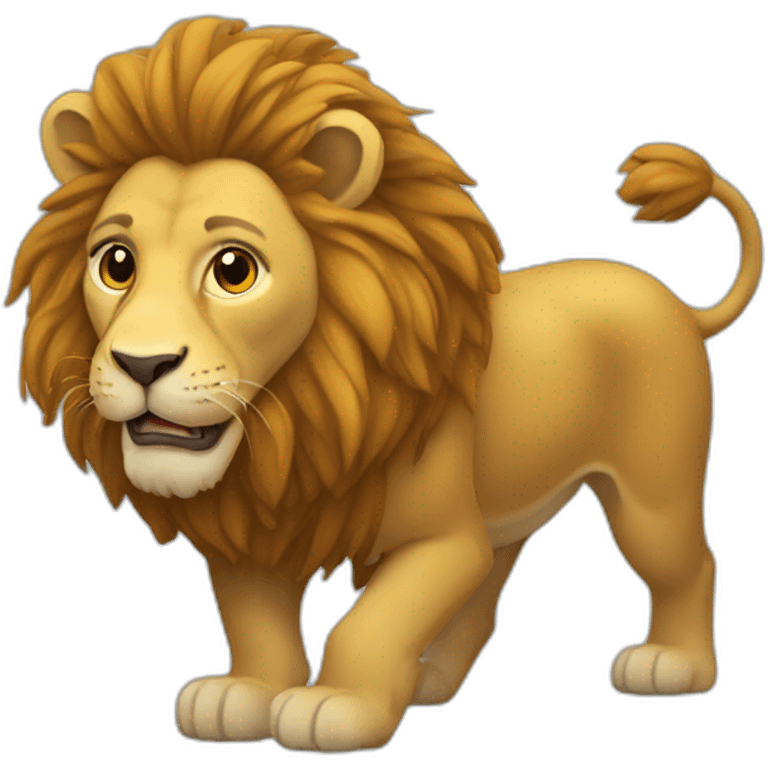 Macron sur un lion emoji