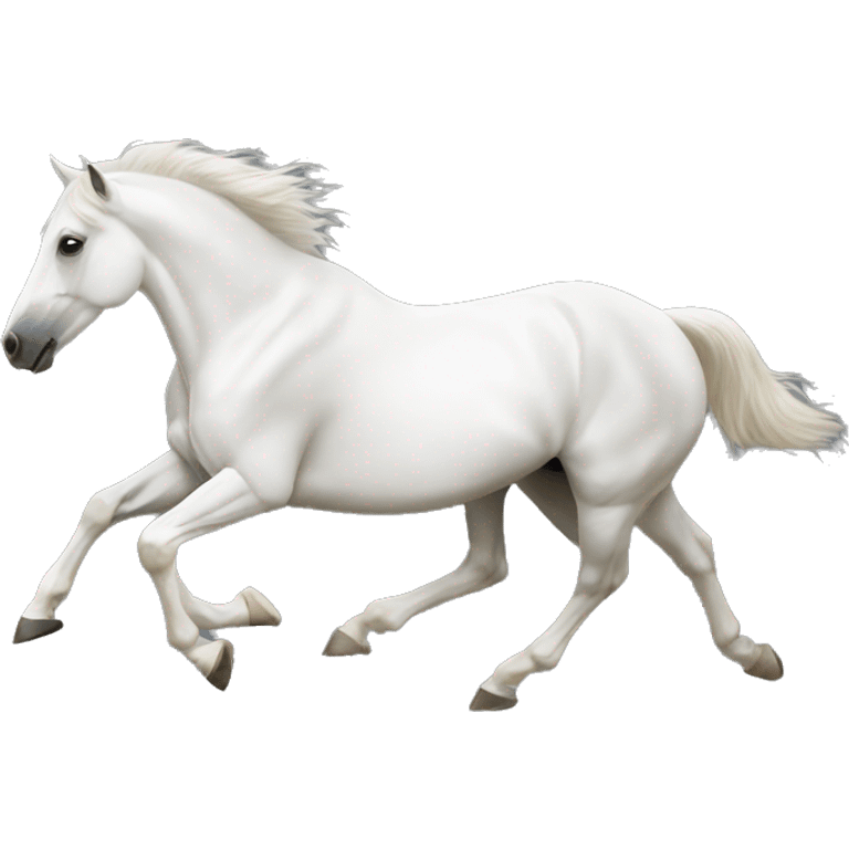 white horse galloping  emoji