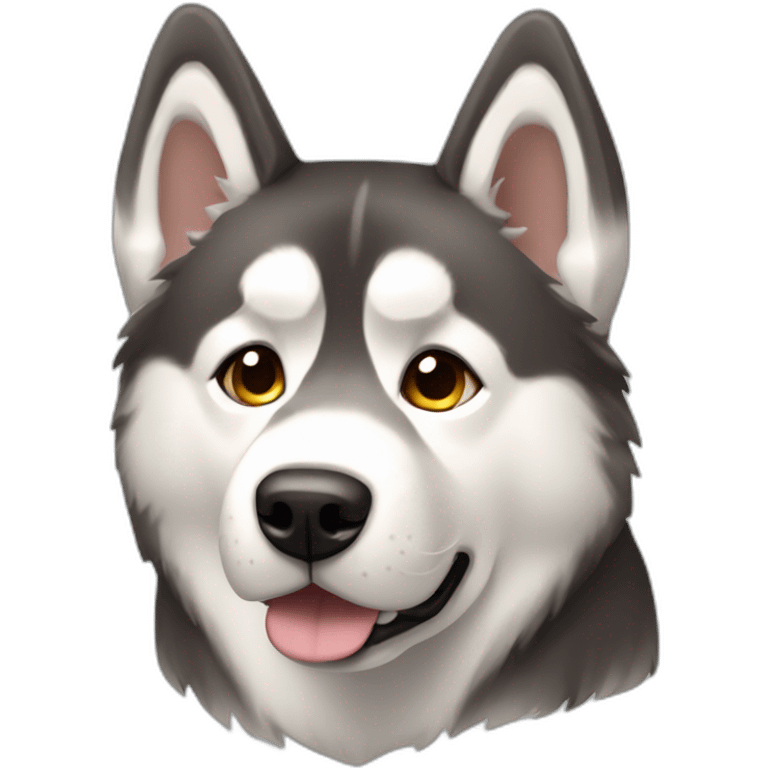 Dog alaskan malamute full-body emoji