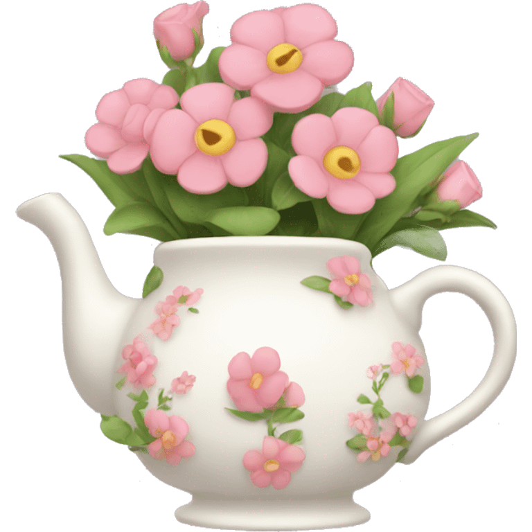 Teaport with flowers  emoji