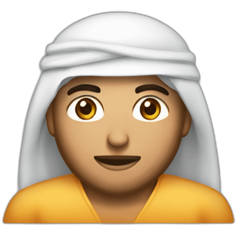 arabe pañuelo en la cara con computador emoji