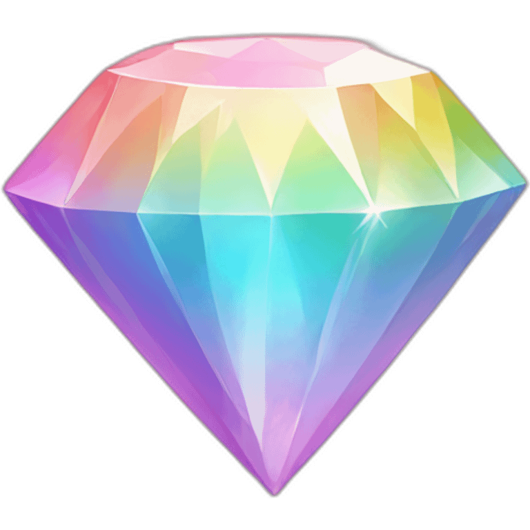 Pastel-Rainbow Diamond emoji