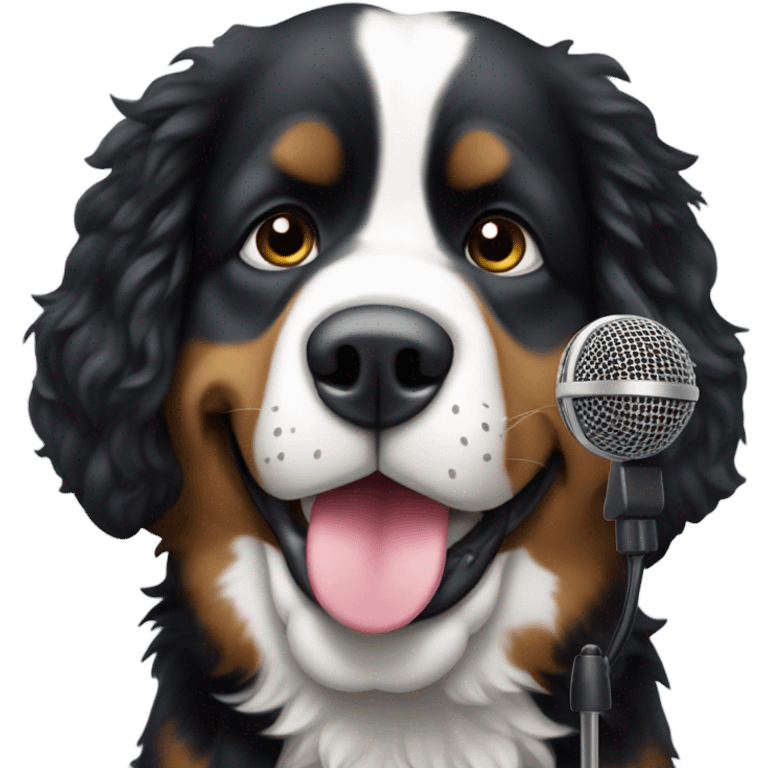 Berner talking into a microphone  emoji