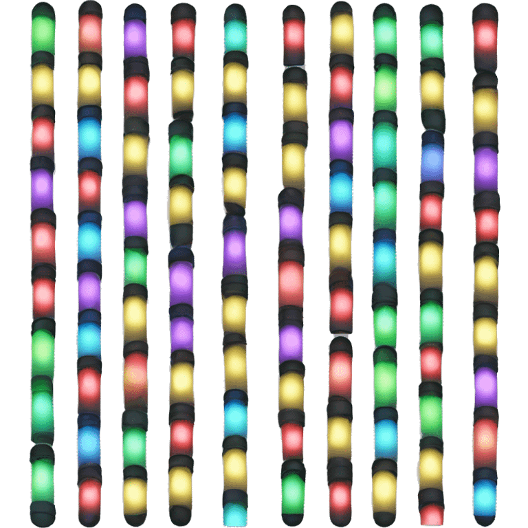 Rainbow Christmas lights emoji