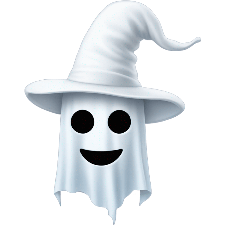 Ghost with a pointy white hat emoji