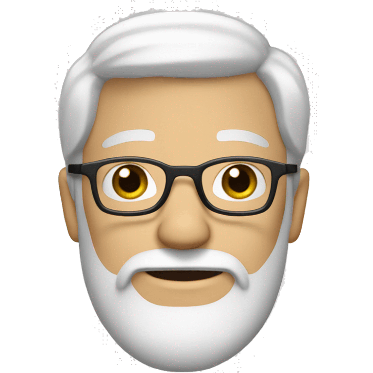 guy-with-white-hair and white beard with hazel eyes and glasses emoji