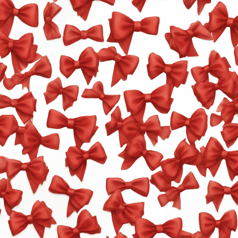 red cheer bow emoji