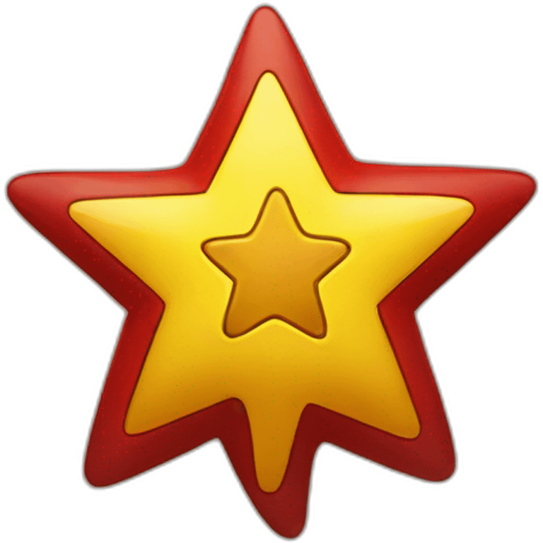 Red star with a yellow icon that depicts a knuckle emoji