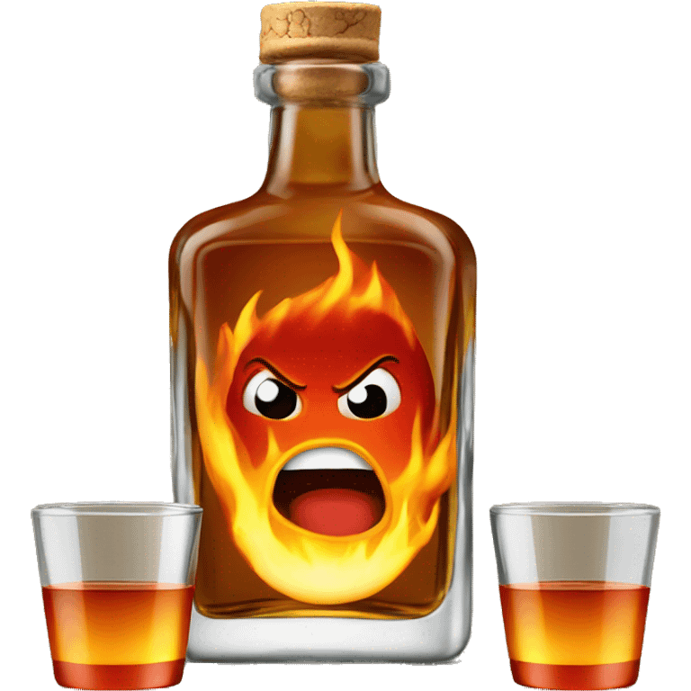 Fireball whiskey and shot glass emoji