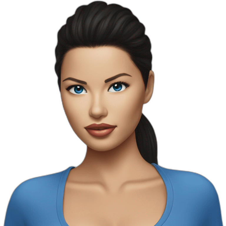 adriana-lima-with-a-blue-shirt emoji