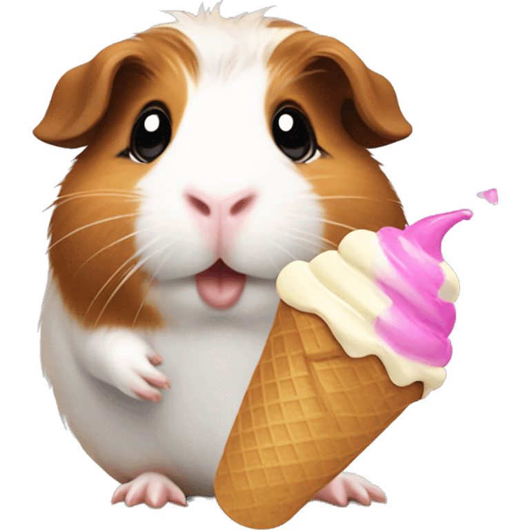 Guinea pig with ice cream  emoji