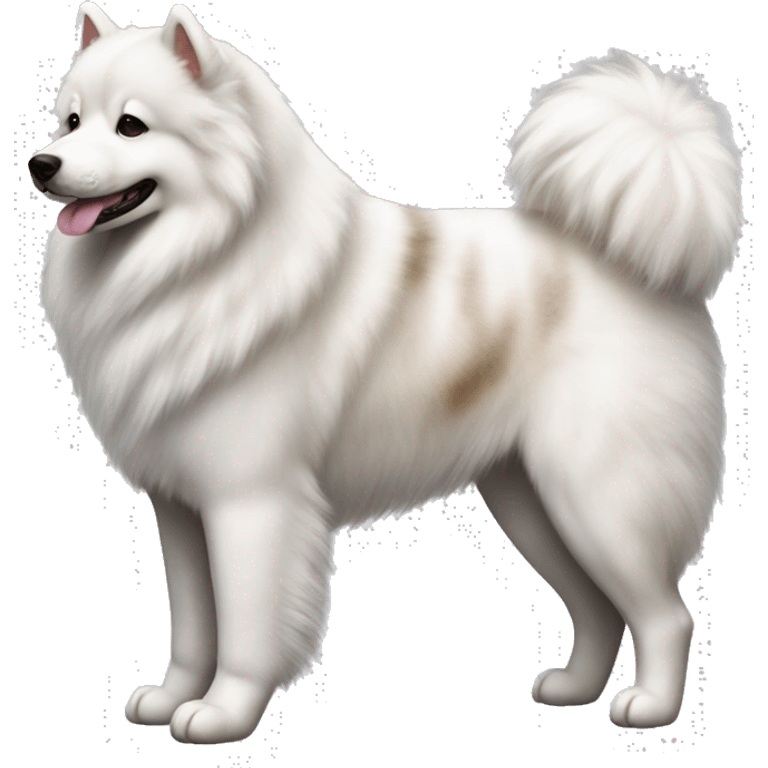 Brindle Samoyed with brindle fur emoji