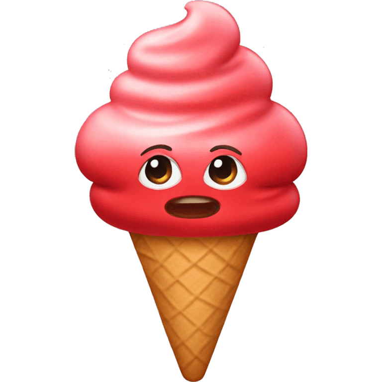 Red ice cream  emoji