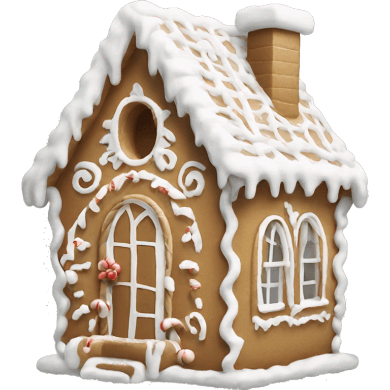 white gingerbread house emoji