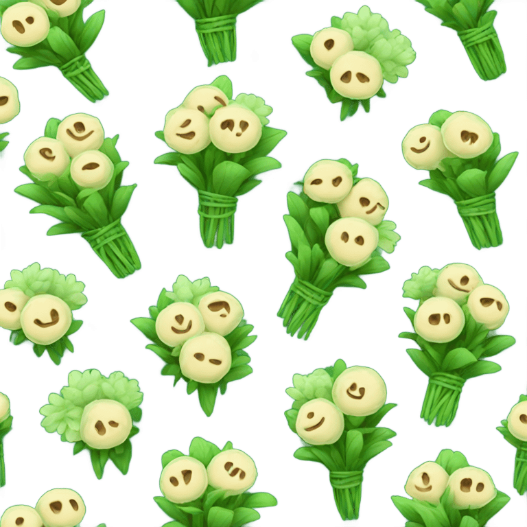 Green bouquets  emoji