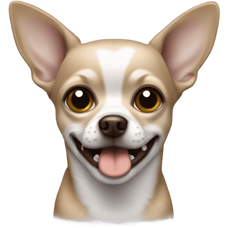 grey chihuahua that have brown hole dougnut emoji