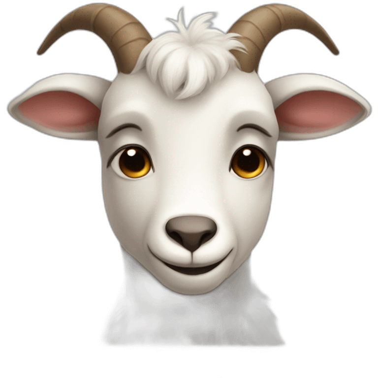 a sad cute goat emoji