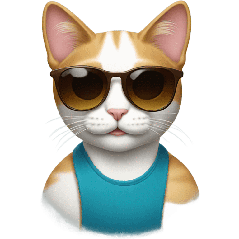 Cat with sunglasses emoji