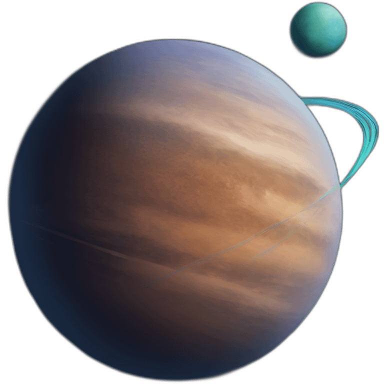 a planet with two satellites emoji