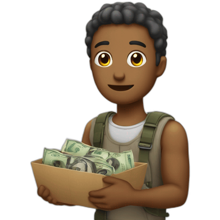 Vagabundo pidiendo dinero  emoji