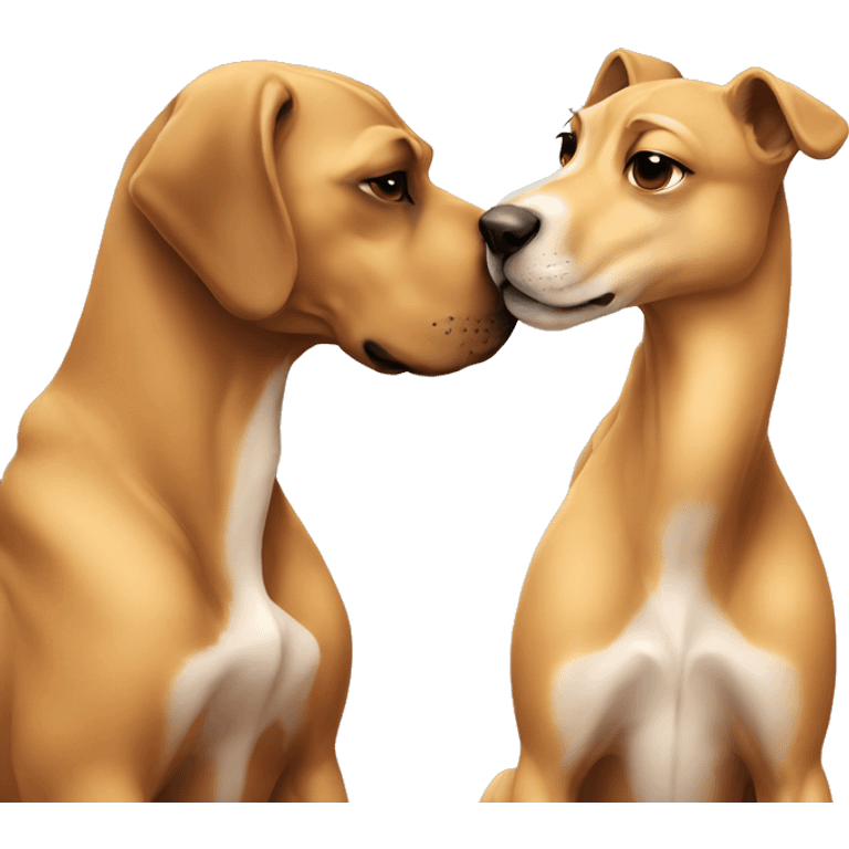 Dog kiss camel  emoji