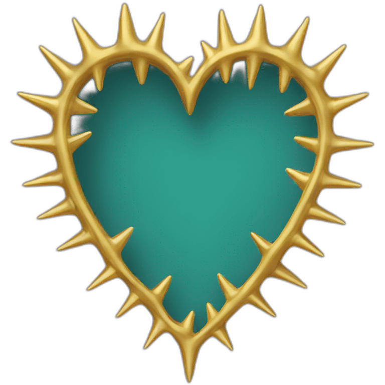 gold spiky vine heart border emoji