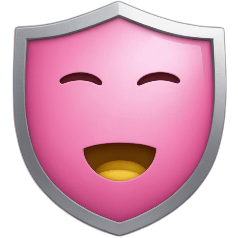 cartoon video game on a pink shield emoji