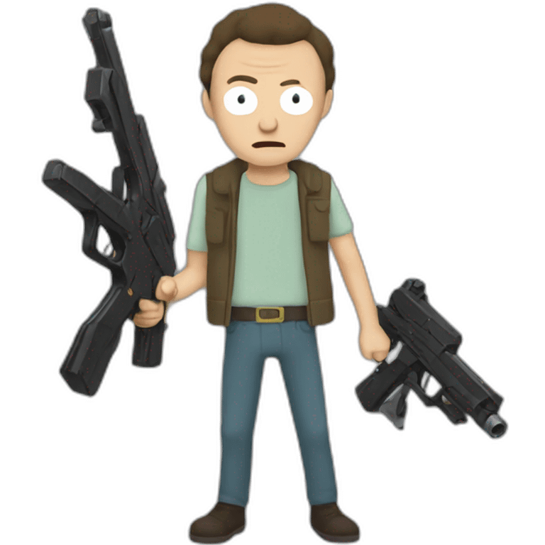 Morty with guns emoji