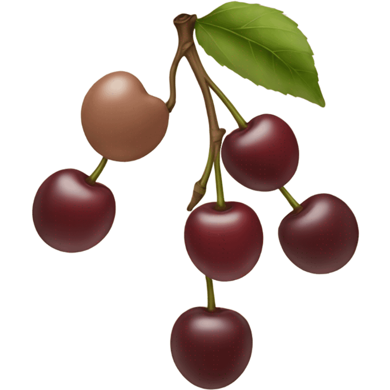 Beige cherry emoji