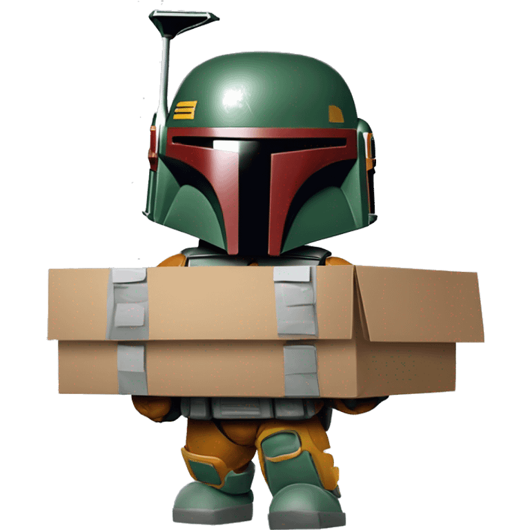 Boba Fett holding up boxes emoji